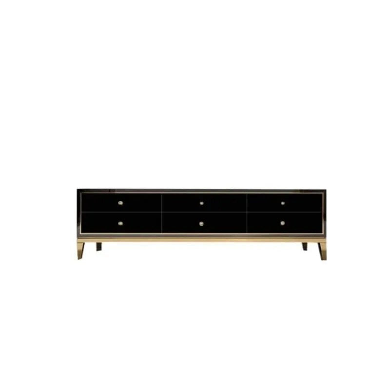 Luxury High Gloss Coffee Table With Gold Legs Available In Black or White