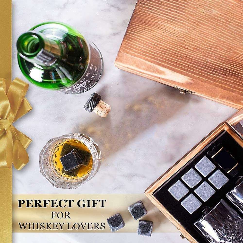 MHOME Whiskey Set | Glasses, Tongs, and Basalt WhiskeyStones