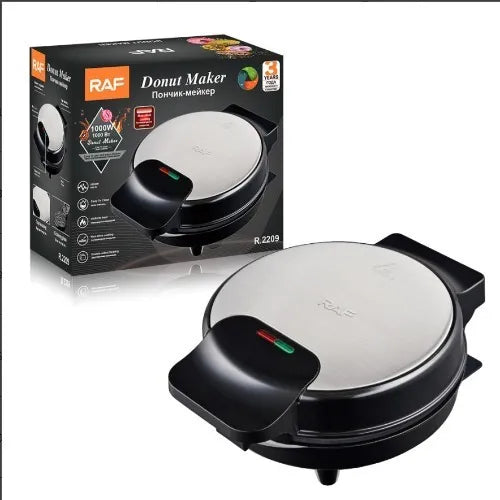 RAF 1000W Electric Donut Maker - 7-Slot Non-Stick Double-Sided Heating Mini Donut Machine
