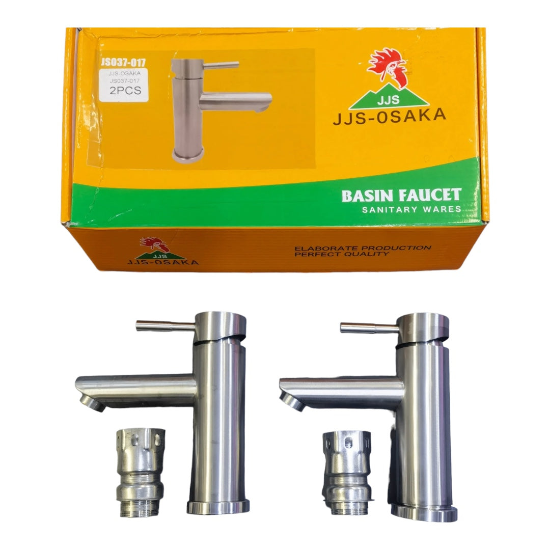 Osaka Brushed Stainless Steel Basin Mixer 2pc