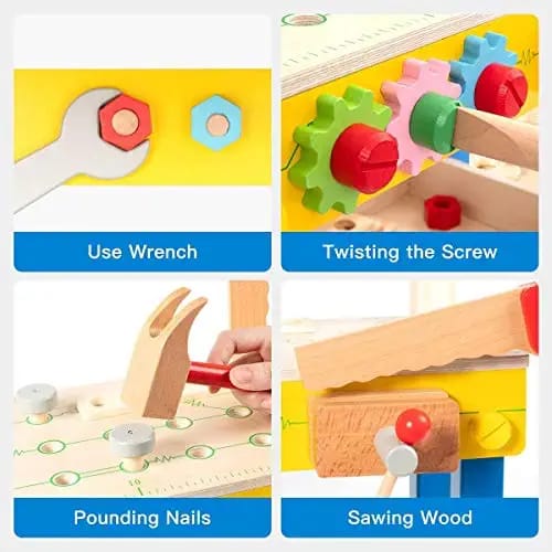 Kids Play Wooden Workbench