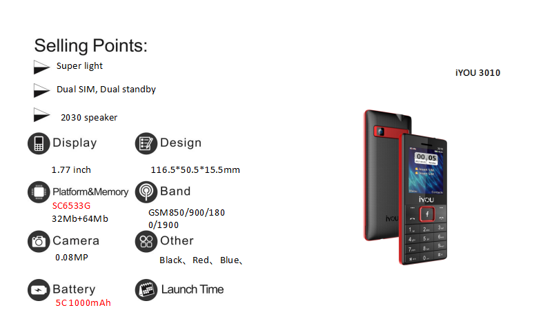 IYOU Mobile Phone 3010