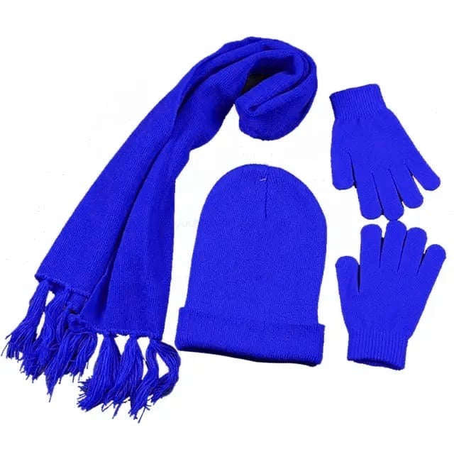 Knitted Winter Warmer Set 3pc -Various Colours