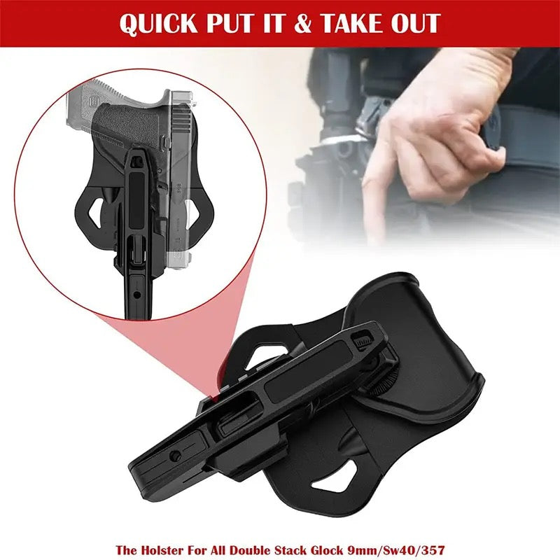 Tactical Pistol Holster Concealed Left Right Gun Holsters for All Double Stack Glock 9mm