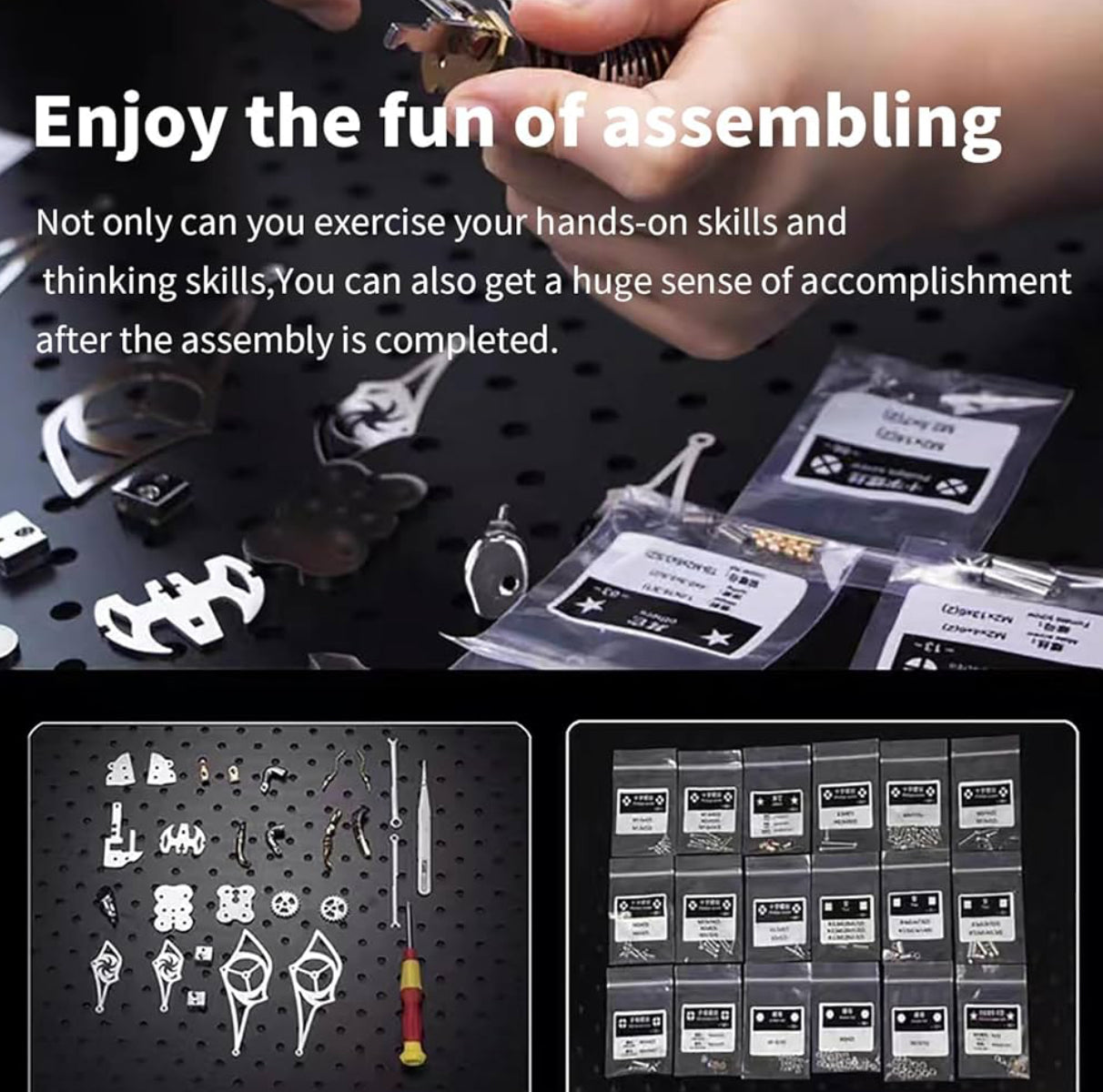 MTech 3D Metal Puzzles, Mechanical Wasp Assembly Model Kit DIY Building Blocks ST/ST For Adults