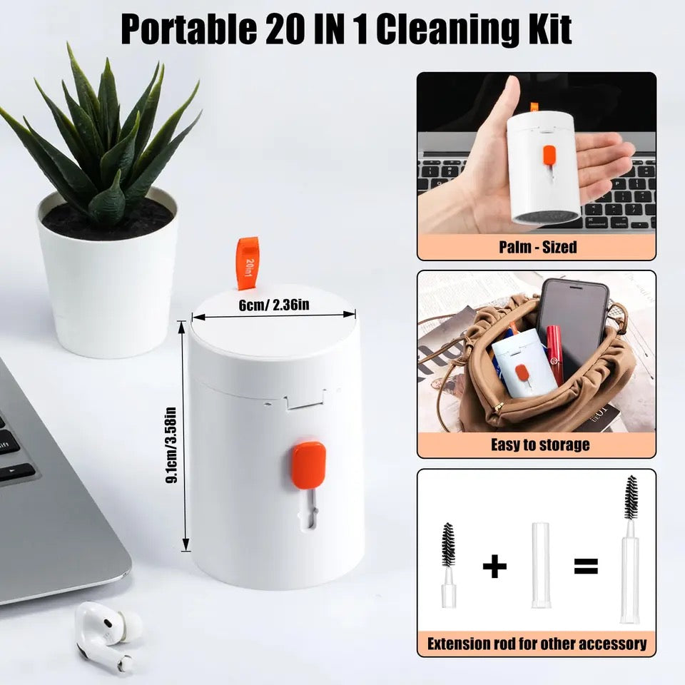 Laptop Screen Keyboard Cleaner Kit, 20 in 1 Electronics Cleaning Tool for MacBook iPad iPhone Pro, Brush Tool for Tablet, Computer, PC Monitor,TV Camera Lens
