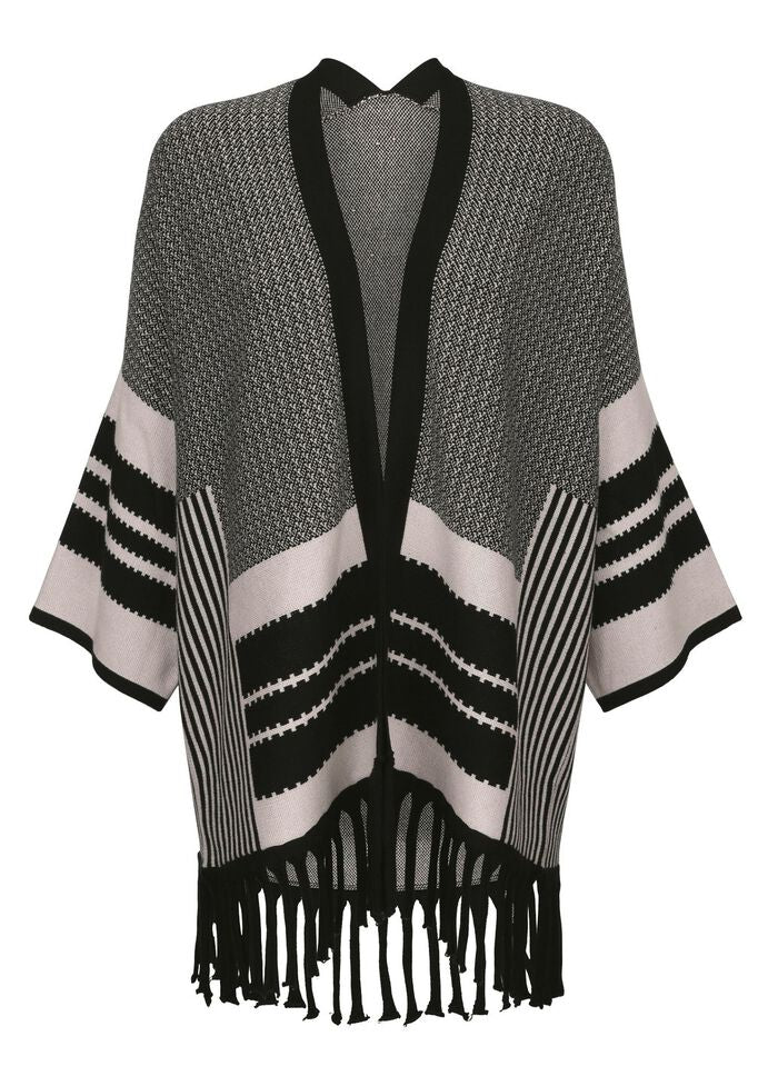 Ladies Poncho-Style Cardigan -Various Colours