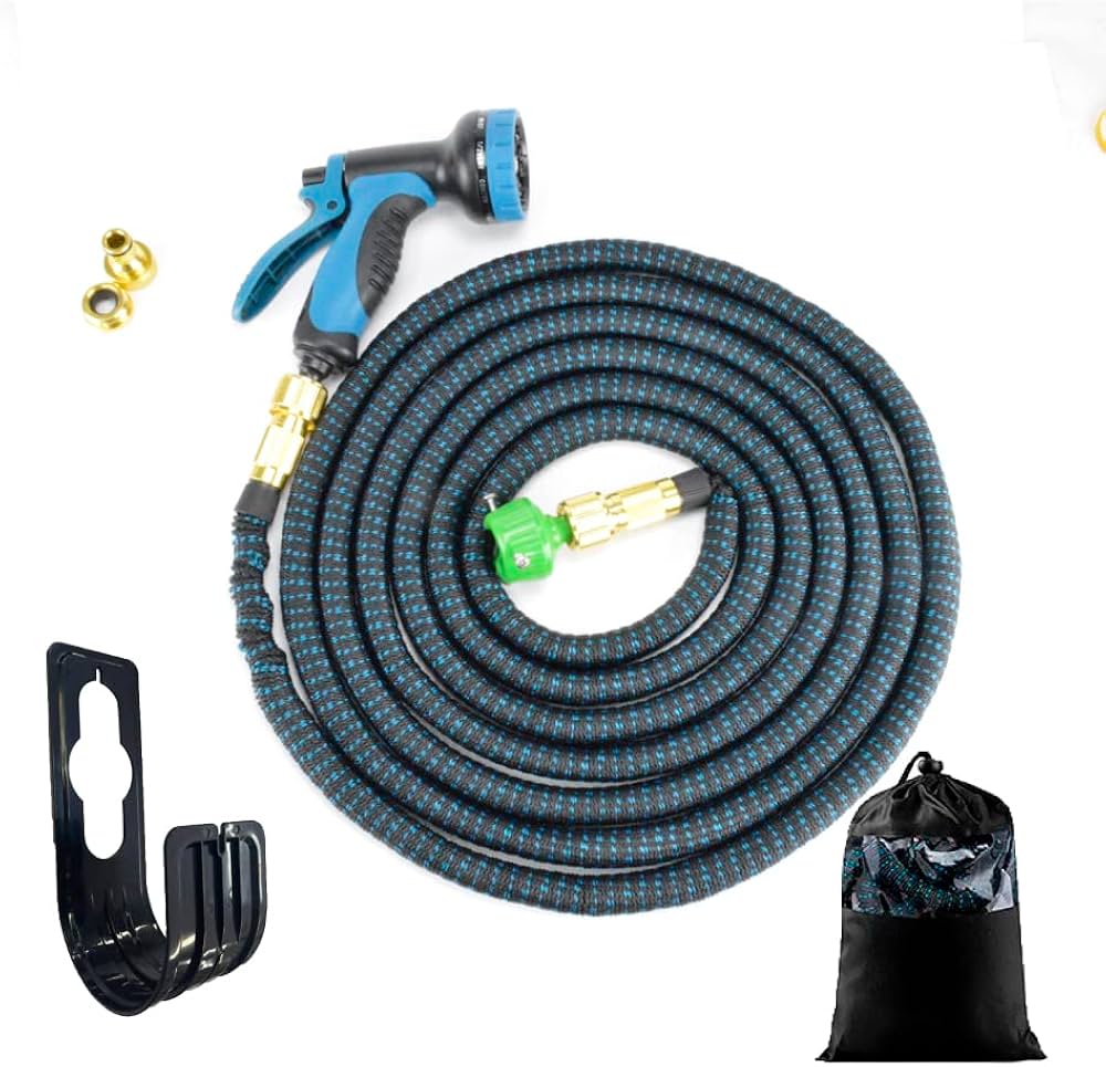 Garden Hose Sprinkling Hose Reel Stylish Nozzle Faucet Garden Storage Extension Extendable Durable Durable Lightweight Gardening Stretchable 15M