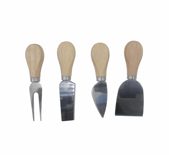 MHome Round Bamboo Cheese Board Set with 4 Serving Tools β 29cm
