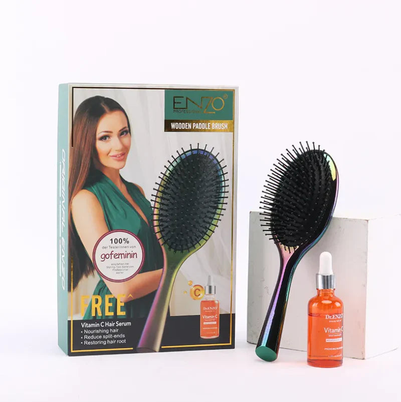 ENZO Women Hair Scalp Massage Comb Detangling Hair Brush
