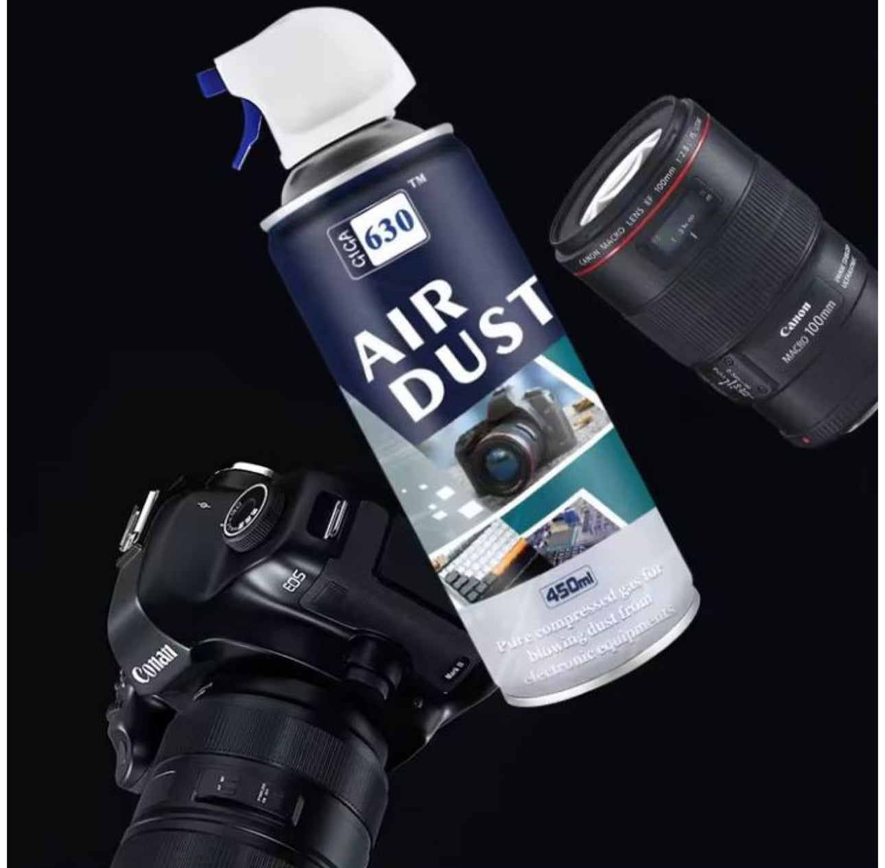Air Dust Compressed Gas For Blowing Dust From Electronic Equipment 450ml