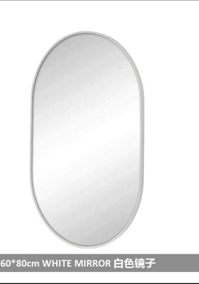 Oval Mirror Frameless 80x60cm - Various Options