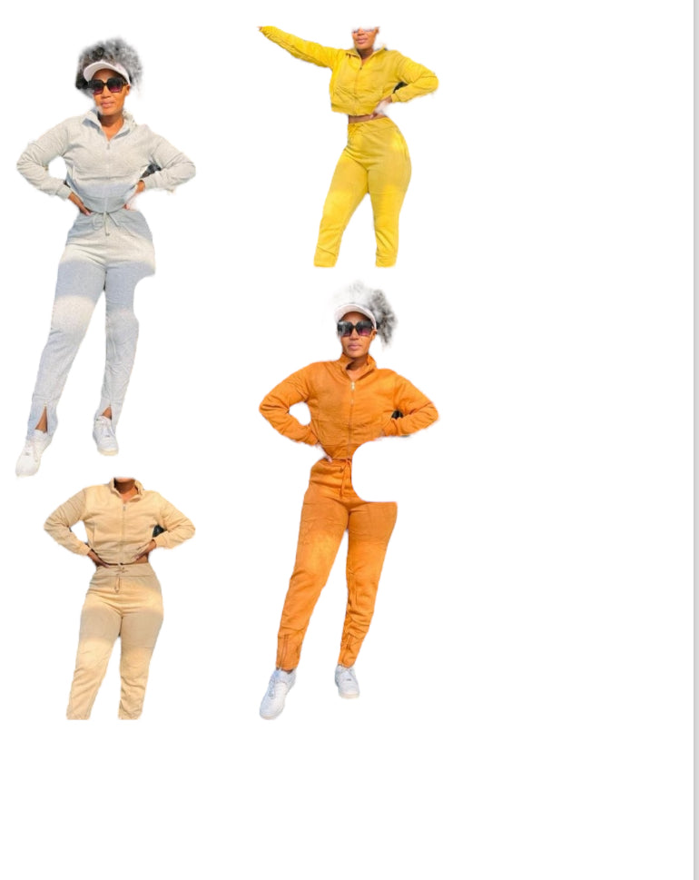 Ladies Trendy 2pc Tracksuits-Various Colours