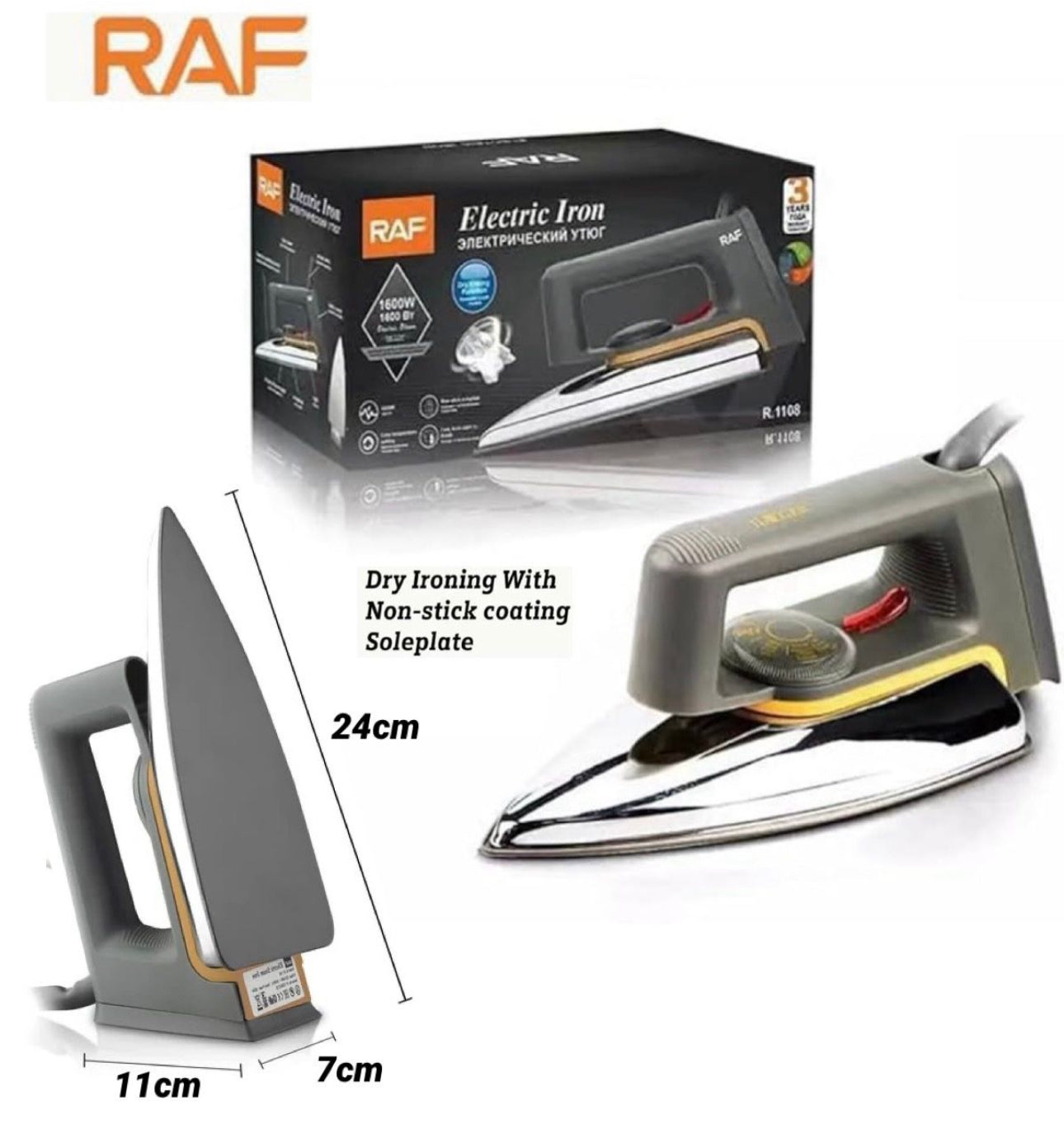 RAF Electric Dry Iron HG-1108