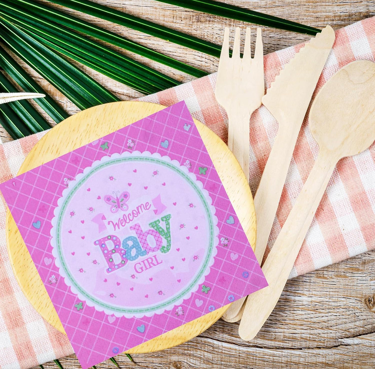 Gender Reveal 20pcs Disposable Serviettes Napkins Baby Shower Party Tableware - Various Options