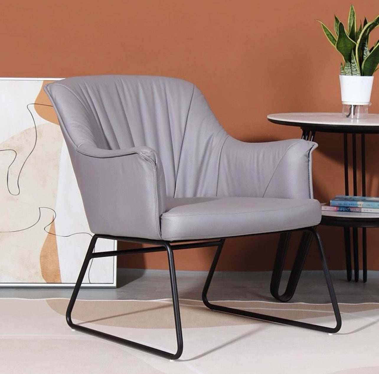 Modern Sofa Ground Office,Living Room Chair Nordic Armrest Luxury Bedroom Chairs Minimalist Look.