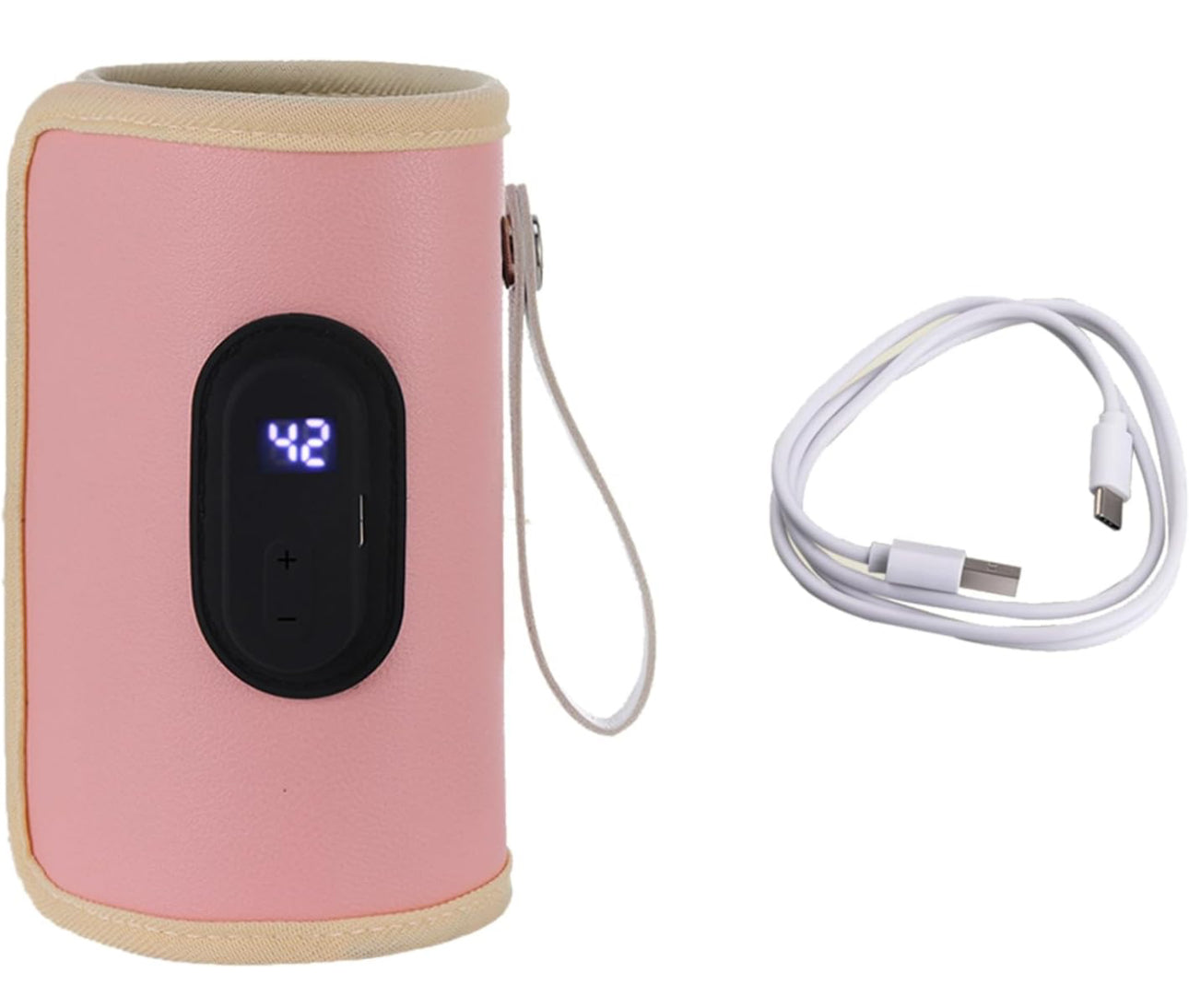 Baby Nursing Bottle Sleeve with Digital Display Portable Milk Bottle Warmer Constant Temperature