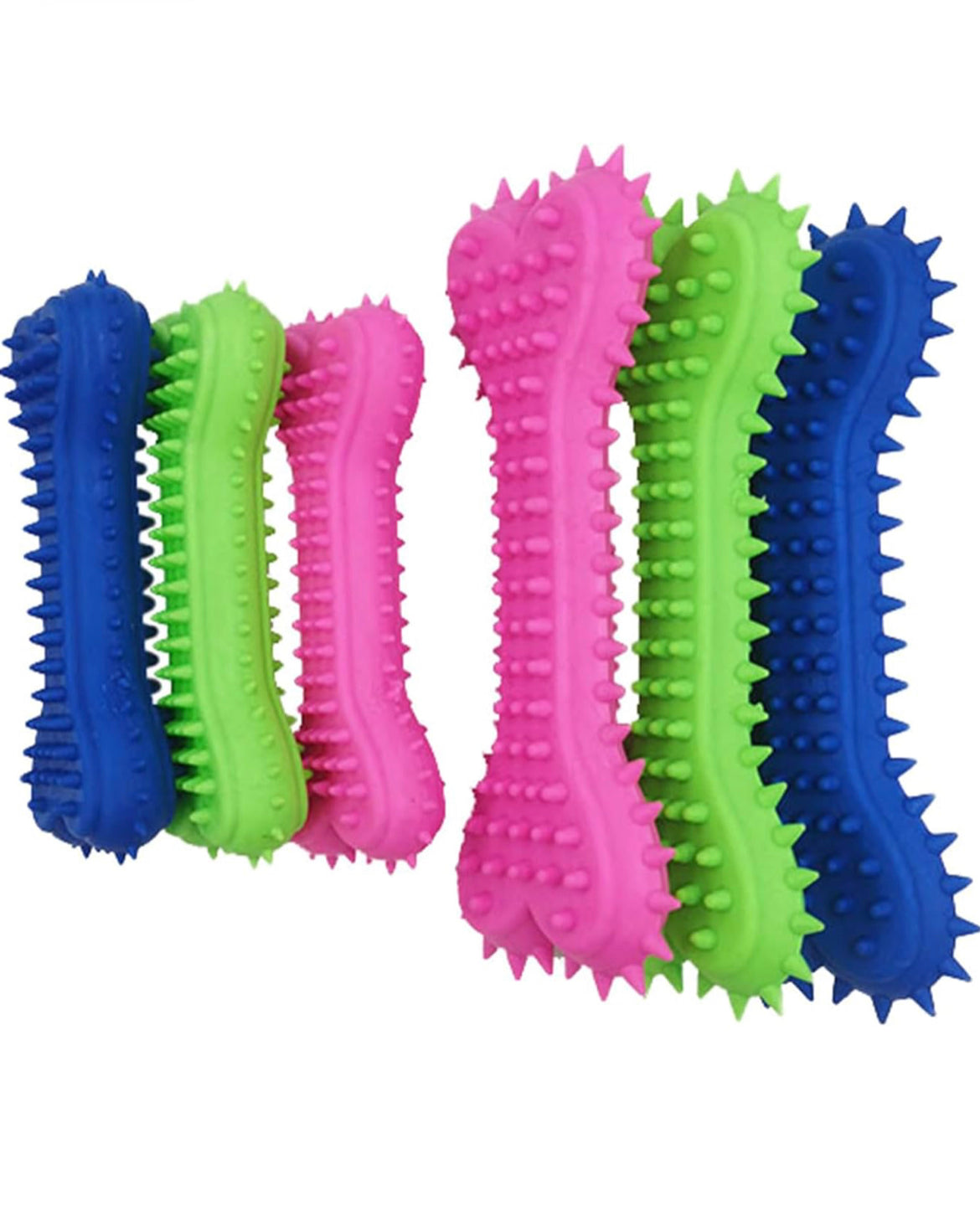 Dumbbell Dog Chew Toy with Spikes