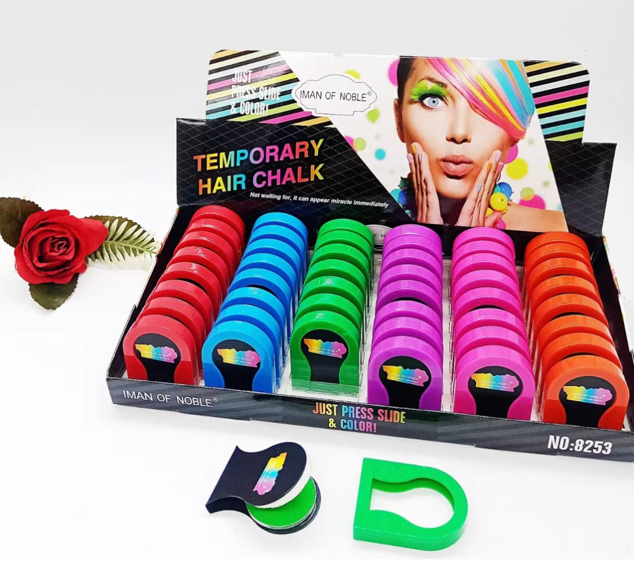 Hair Chalk Set Temporary Color Shimmer Hair Chalk Washable Halloween Christmas