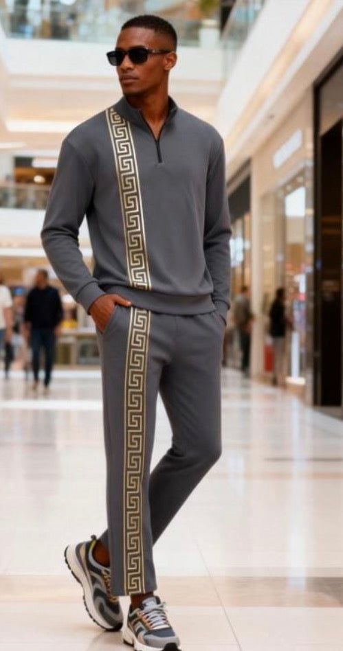 Men’s Trendy European Style Tracksuit 2pc-Various Colours