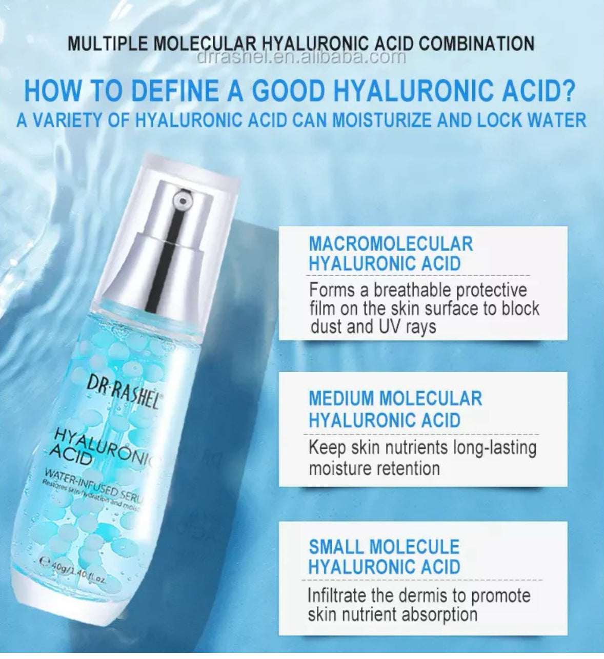Combo - Dr. Rashel Youth Revitalizing Hyaluronic Acid Eye Gel Cream, Essence Gel Cream & Serum