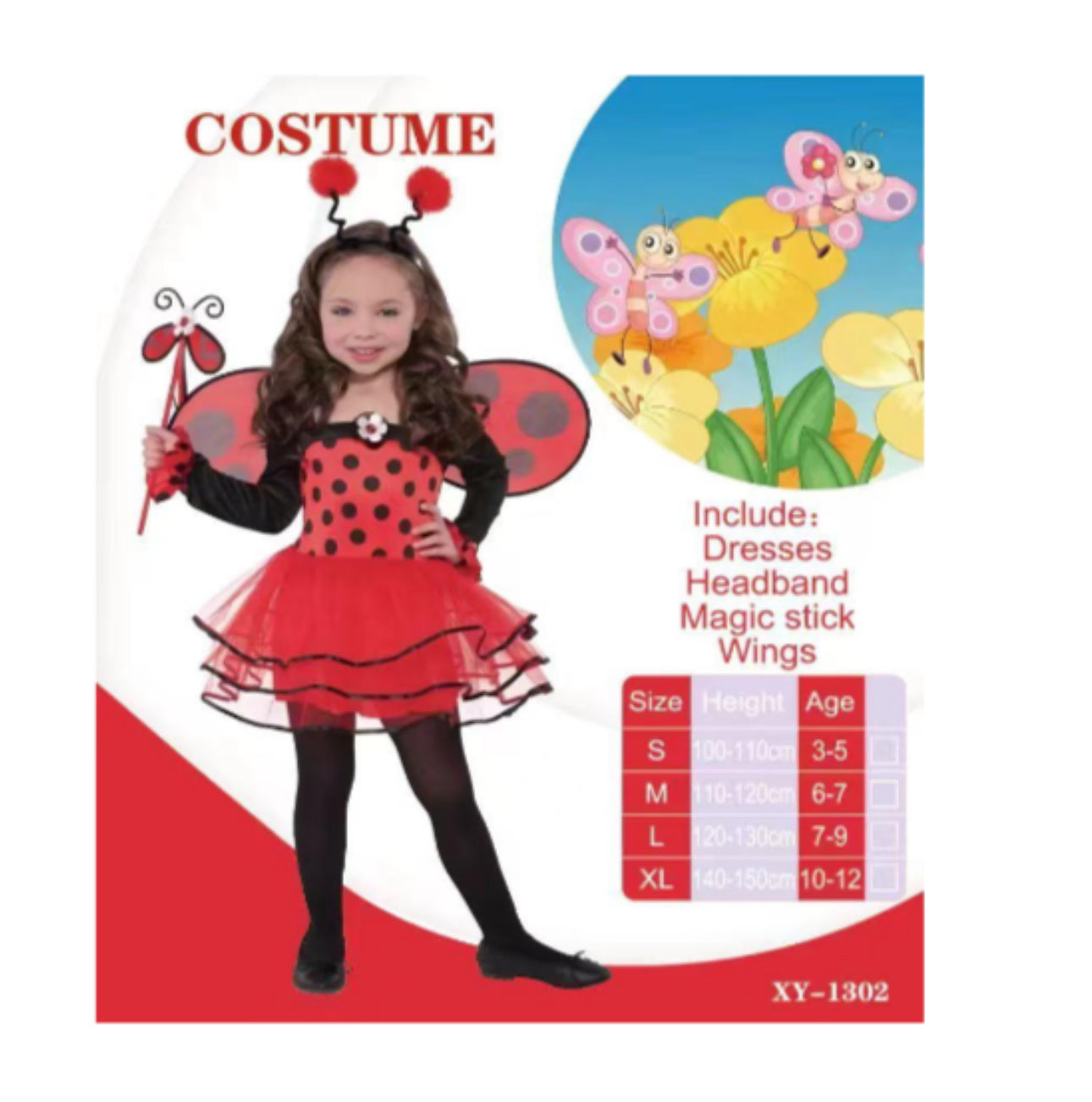 Fancy Dresses Cosplay Red Lady Bug Girl Insect Costume - Various Options