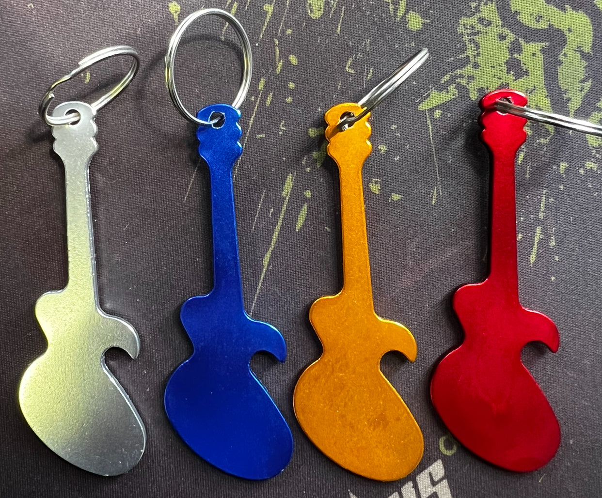 Assorted Key Chain Bottle Openers Guitar Shape