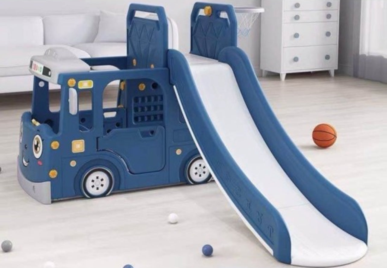 Children's Slide for 1-8 Years Old - Safe and Non-Slip Mini Bus - Fun Kindergarten Slide - Indoor, Garden - Toys for Toddlers