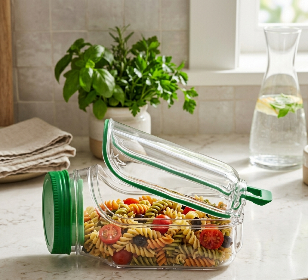The Flip-to-Serve Mason Jar Salad Container