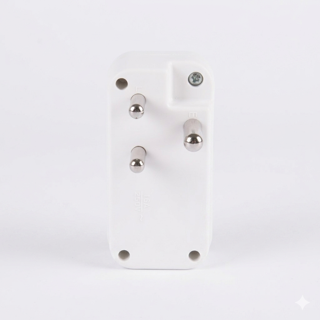 CA-3101 Socket Adapter with Dual USB-A β 16A 250V South African Plug Converter