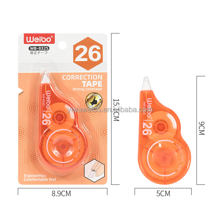 Ergonomic Handle White Out Correction Tape For School Stationery Office Use