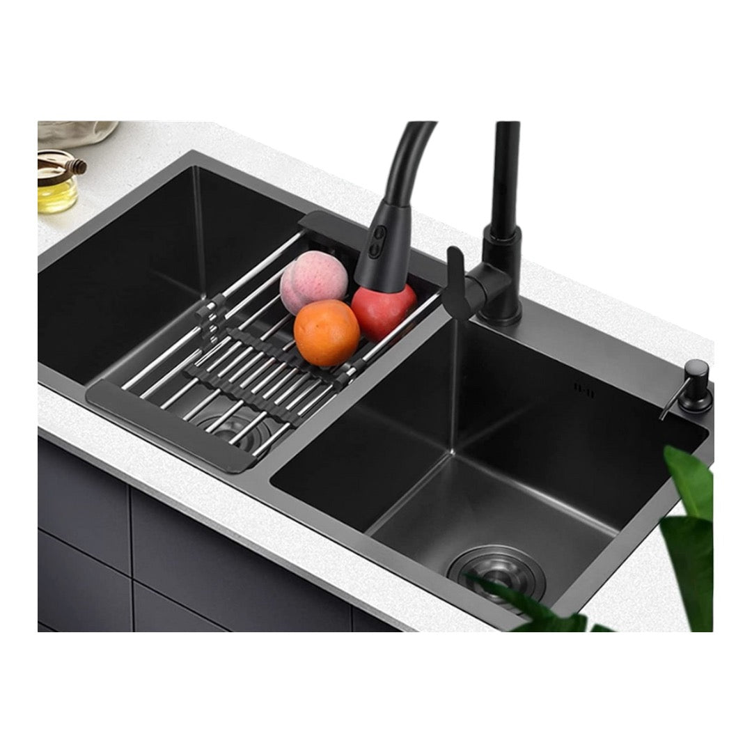 Nano Texture Double Kitchen Sink Stainless Steel