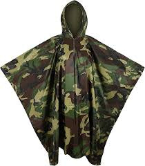 RainSuits Camouflage Military Type Long With Hood