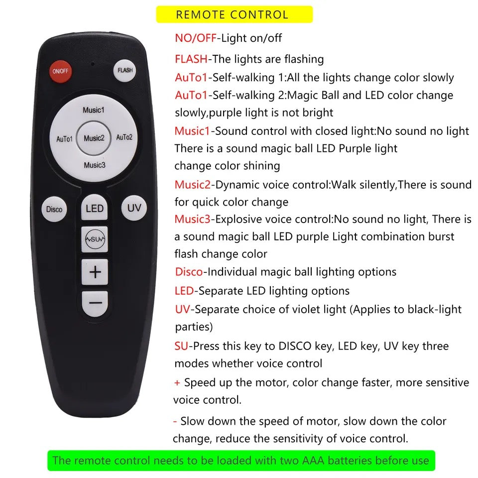 Party Lights Disco Ball Light,Dj Disco Light Sound Activated LED Light 6 Colors for Home Room Dance Parties Birthday Karaoke Hall