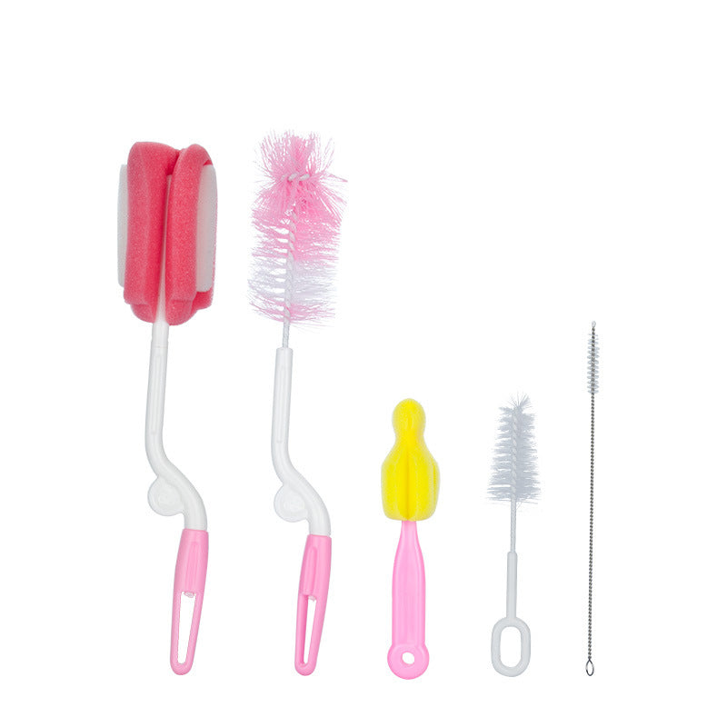 Bottle Brush, Practical 5 Pcs Feeding Bottle Cleaning Brush, Soft for Washing Cleaning Baby Bottle Feeding Bottle