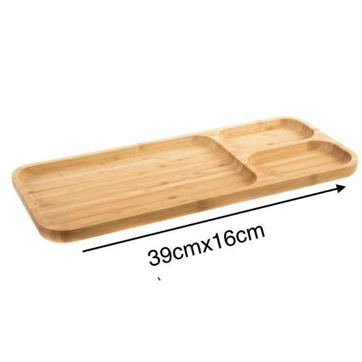 Wooden Bamboo Appetizer Platter