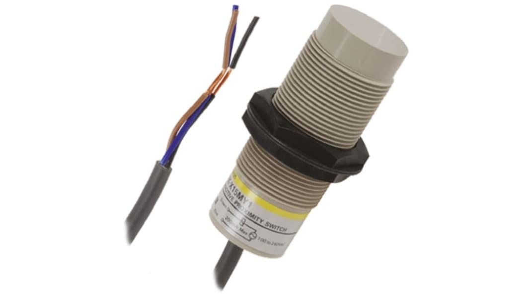 Capacitive Barrel Proximity Sensor, M18, 8 mm Detection, NPN NO, 10 → 30 V dc