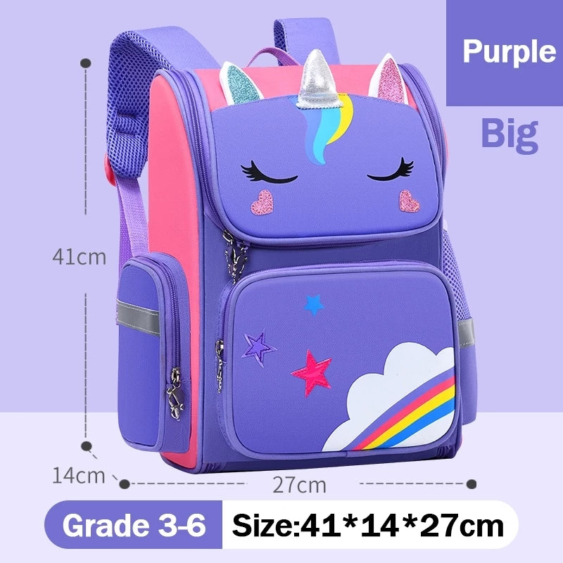 Girls Unicorn Style School Backpack