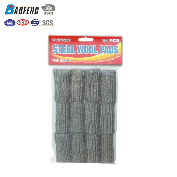 Steel Wool - Scouring Pads 12pc Pack