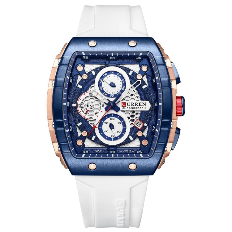Curren Sport Six-Hand Silicone Strap Men Quartz Watch,8442 Various Options