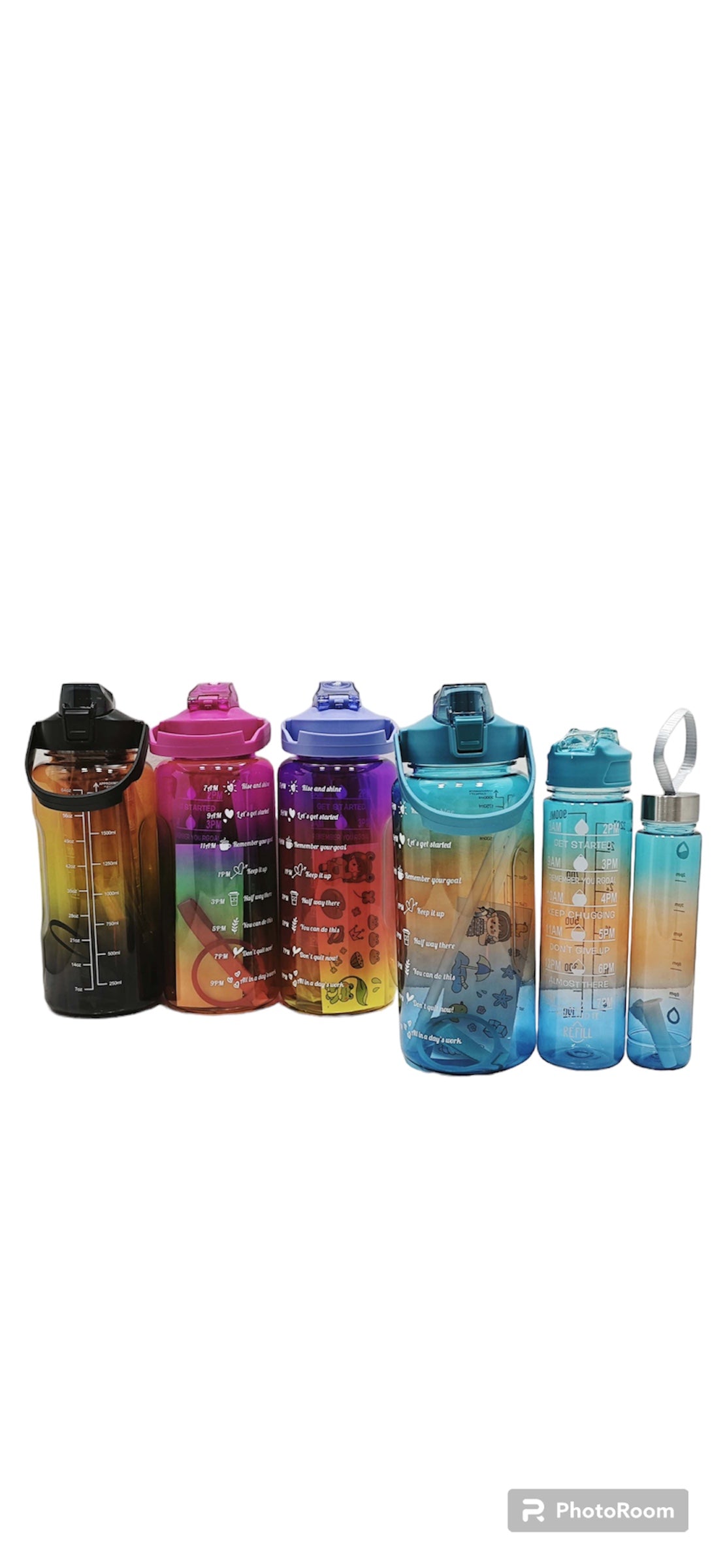 Beat The Heat 3Pc Motivational Water Bottle Set