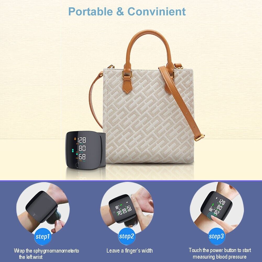 24 hour Ambulatory Blood-pressure Meter / Rechargeable Sphygmomanometer Smart LCD Screen