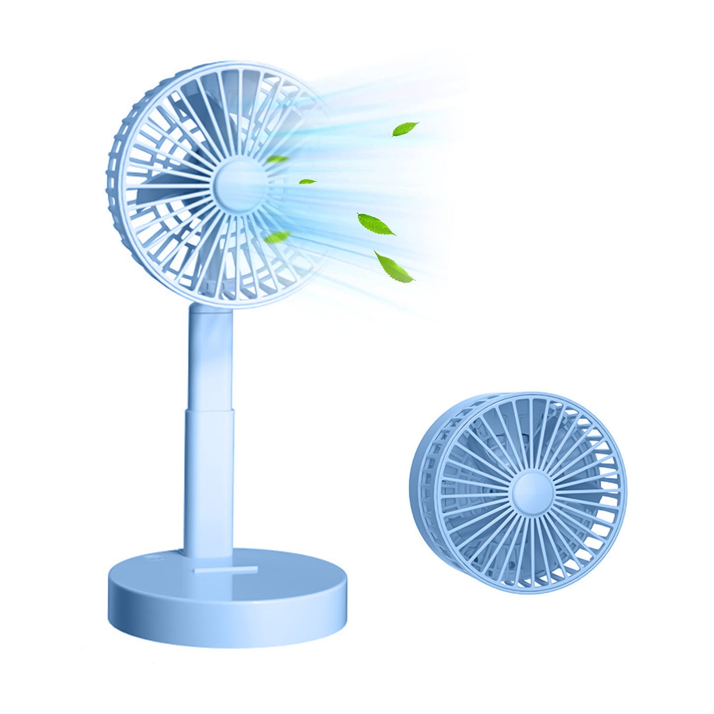 Foldable Telescopic Charging Fan, Minimalist, Mini Portable Desktop