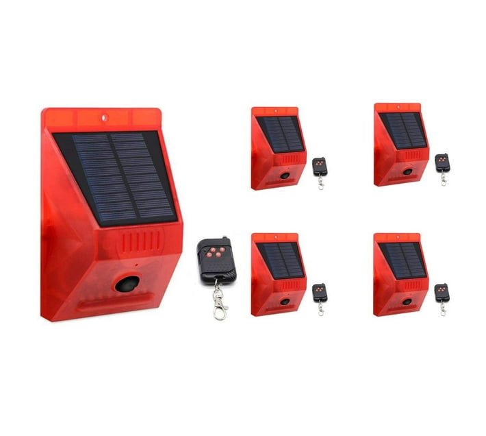 Solar Powered Motion Sensor Alarm With Remote Control