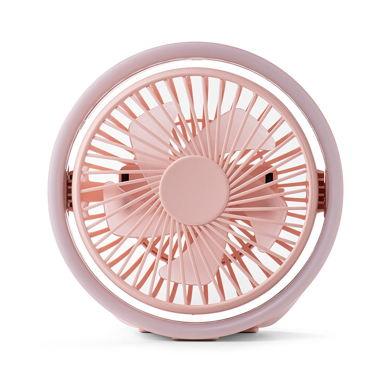 Portable Fan With LED Light (Rechargeable)