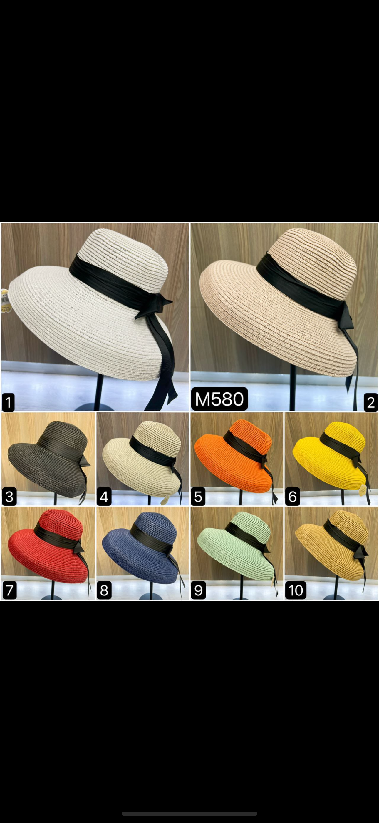 Ladies Big Bow Vintage Straw Sun Hat- Various Colours