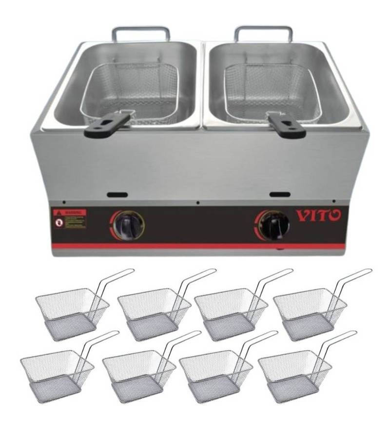 Vito 12L Double Gas Deep Fryer