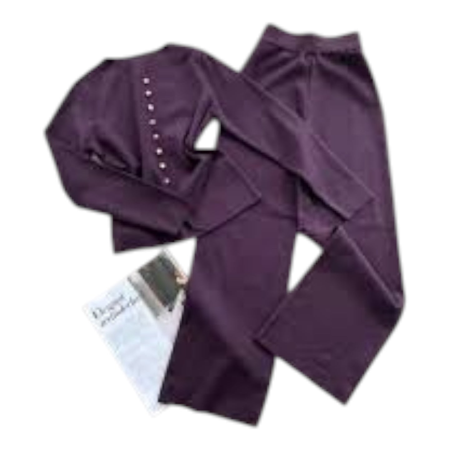 Ladies Modern Long Sleeve Top And Trouser 2pc-Various Colours