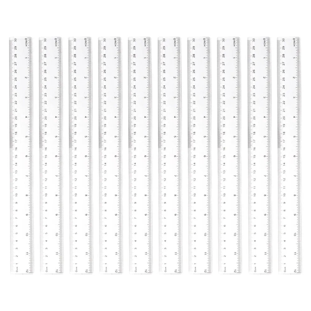 Plastic transparent clear ruler 30cm