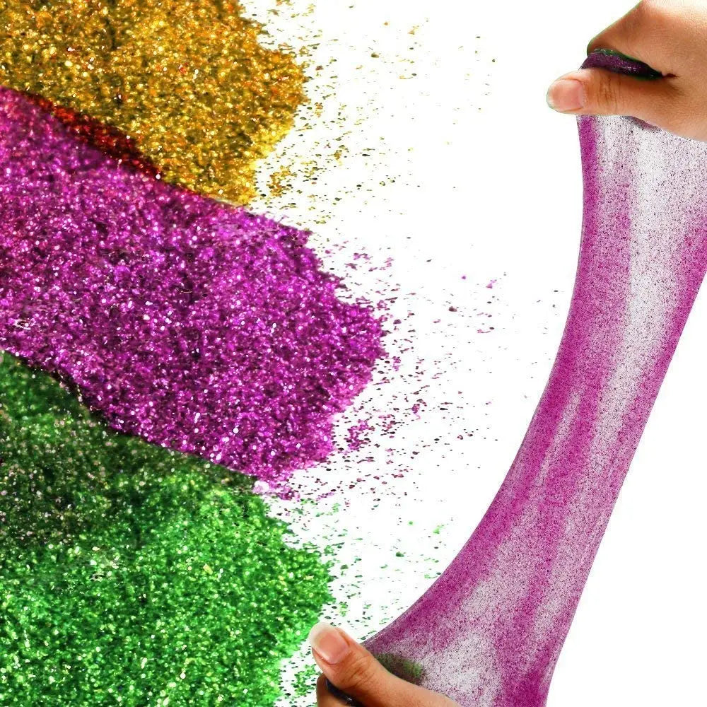Assorted colours hex shape cosmetic mica glitter powder for decorate crafts